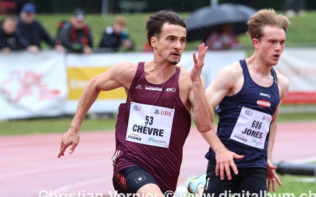 Mathieu Chèvre au pied du podium